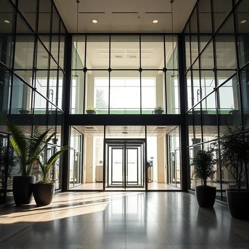 Office building entrance