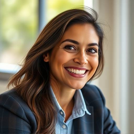 Person smiling after a successful interview